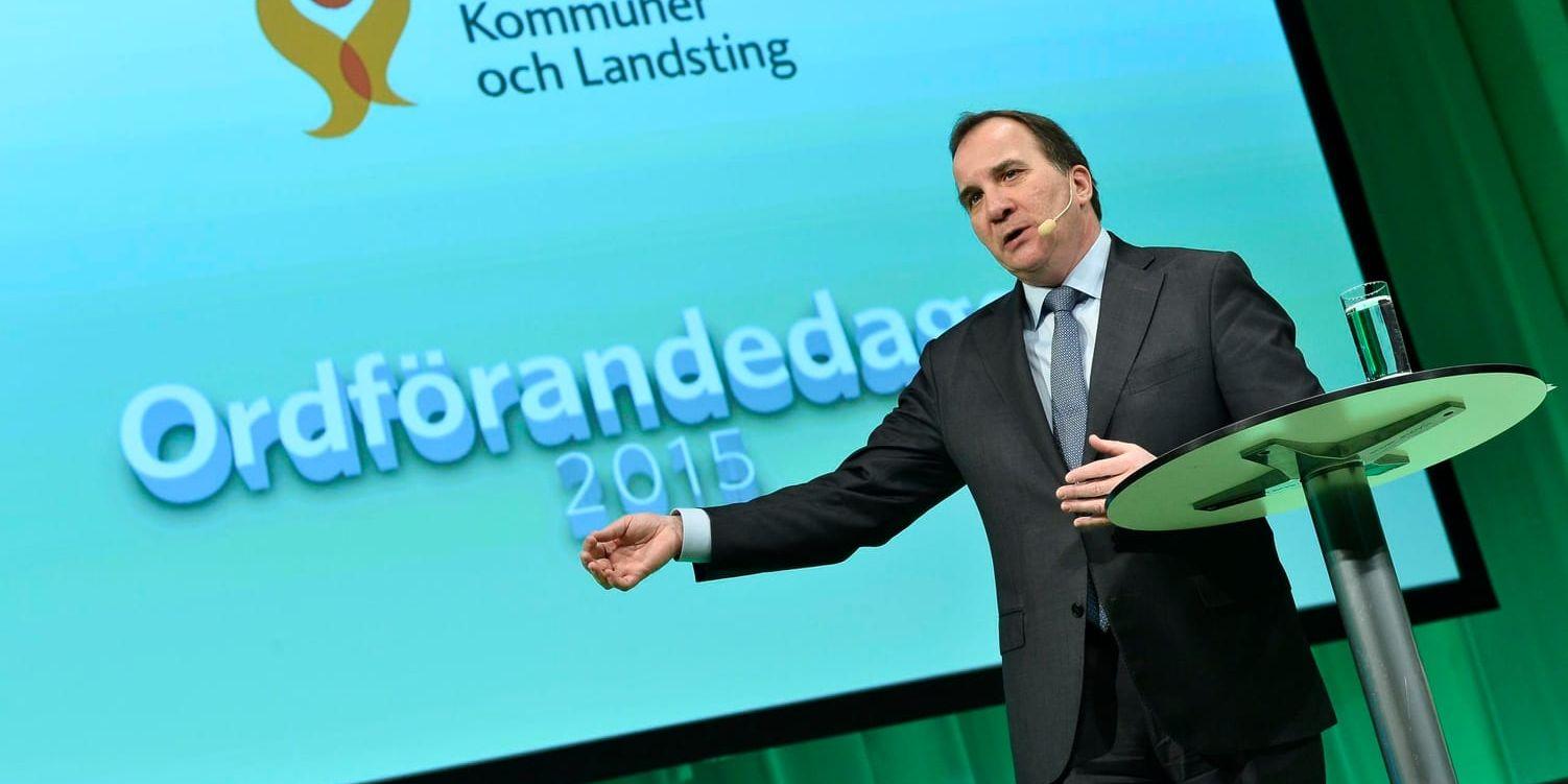 Statsminister Stefan Löfven (S) lovar stadigt nya pengar till kommunsektorn. Arkivbild.