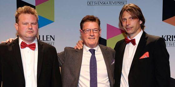 Morgan Karlsson, Boris Lennerhov och Ola-Conny Wallgren på Kristallen-galan förra året.