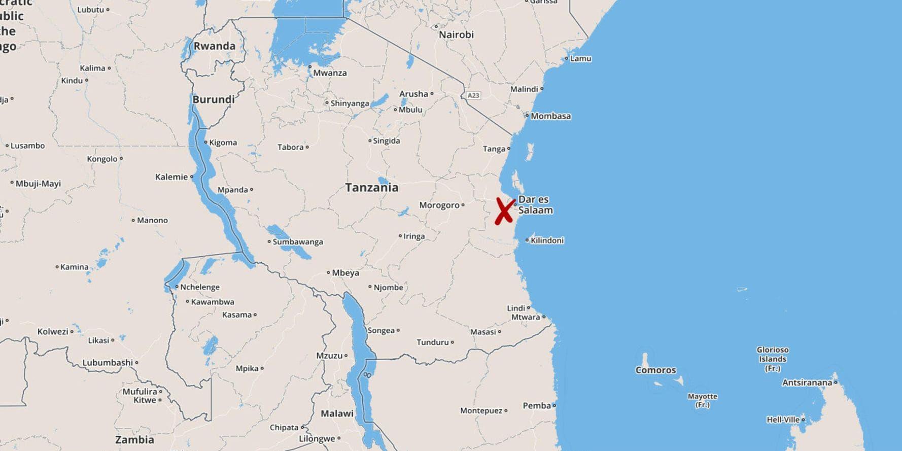 En man i 60-årsåldern från Göteborg har hittats död i Tanzanias huvudstad Dar es-Salaam.