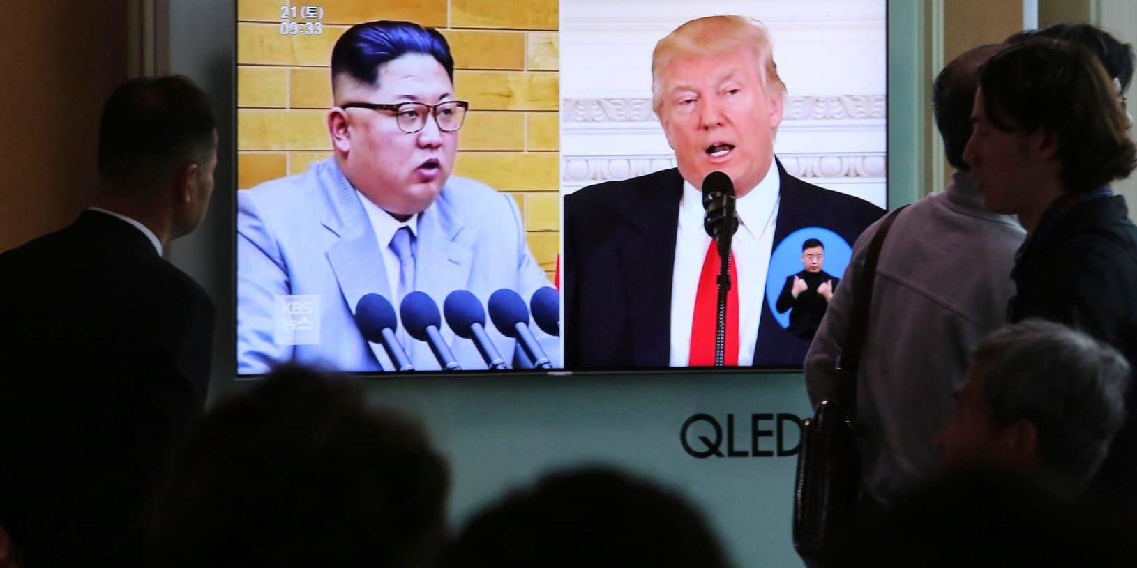 Samtalen med Nordkorea går bra och Kim Jong-Un tycks uppträda "hedervärt", enligt Donald Trump. Arkivbild.