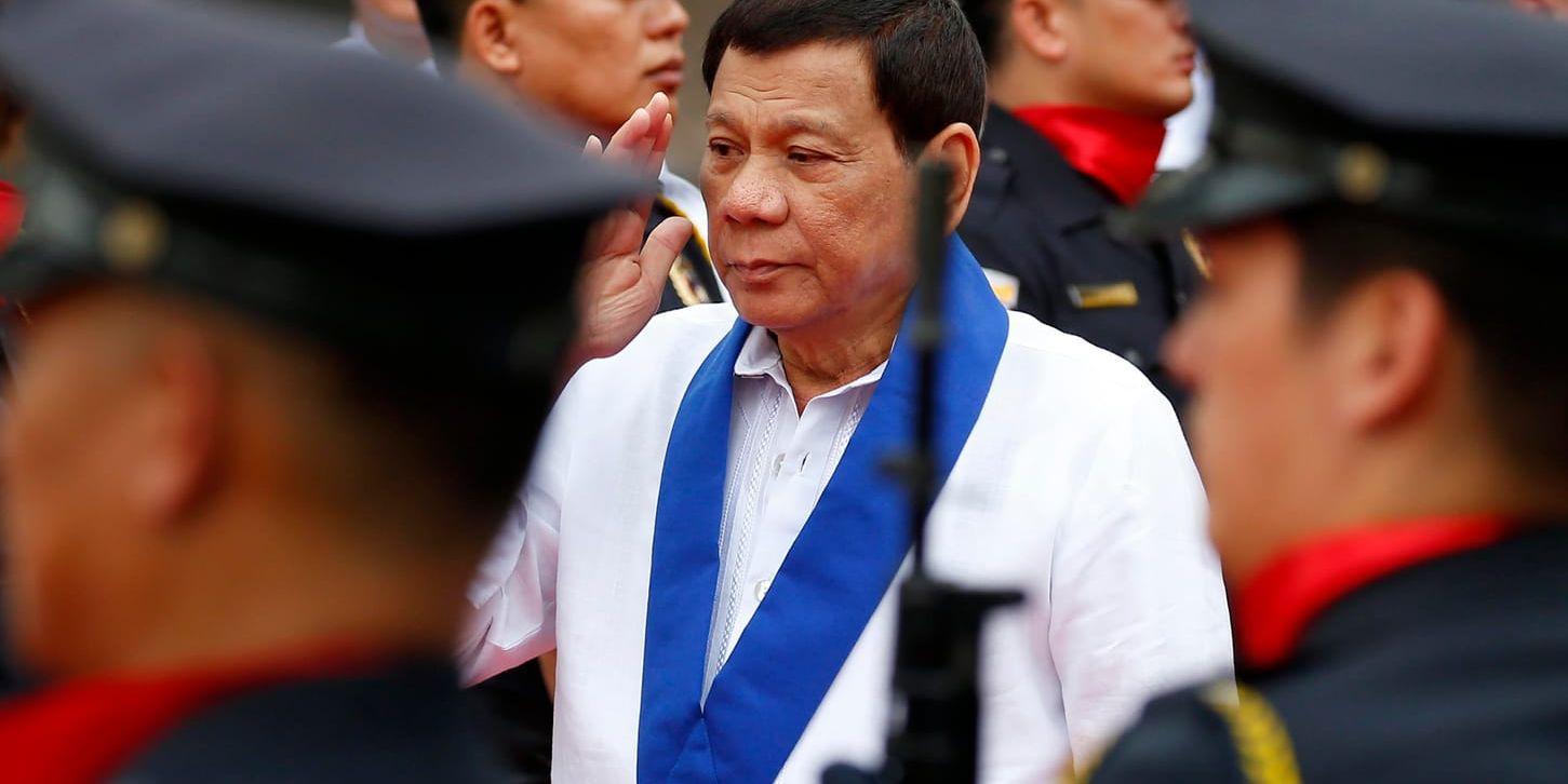 Filippinernas president Rodrigo Duterte. Arkivbild.