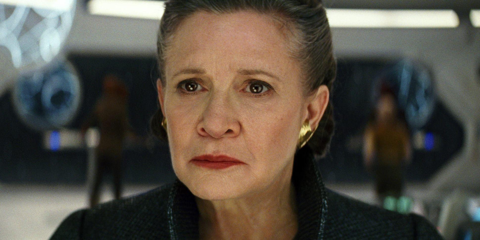 Carrie Fisher gör sin sista roll som Leia i kommande "Star wars: The last jedi". Pressbild.