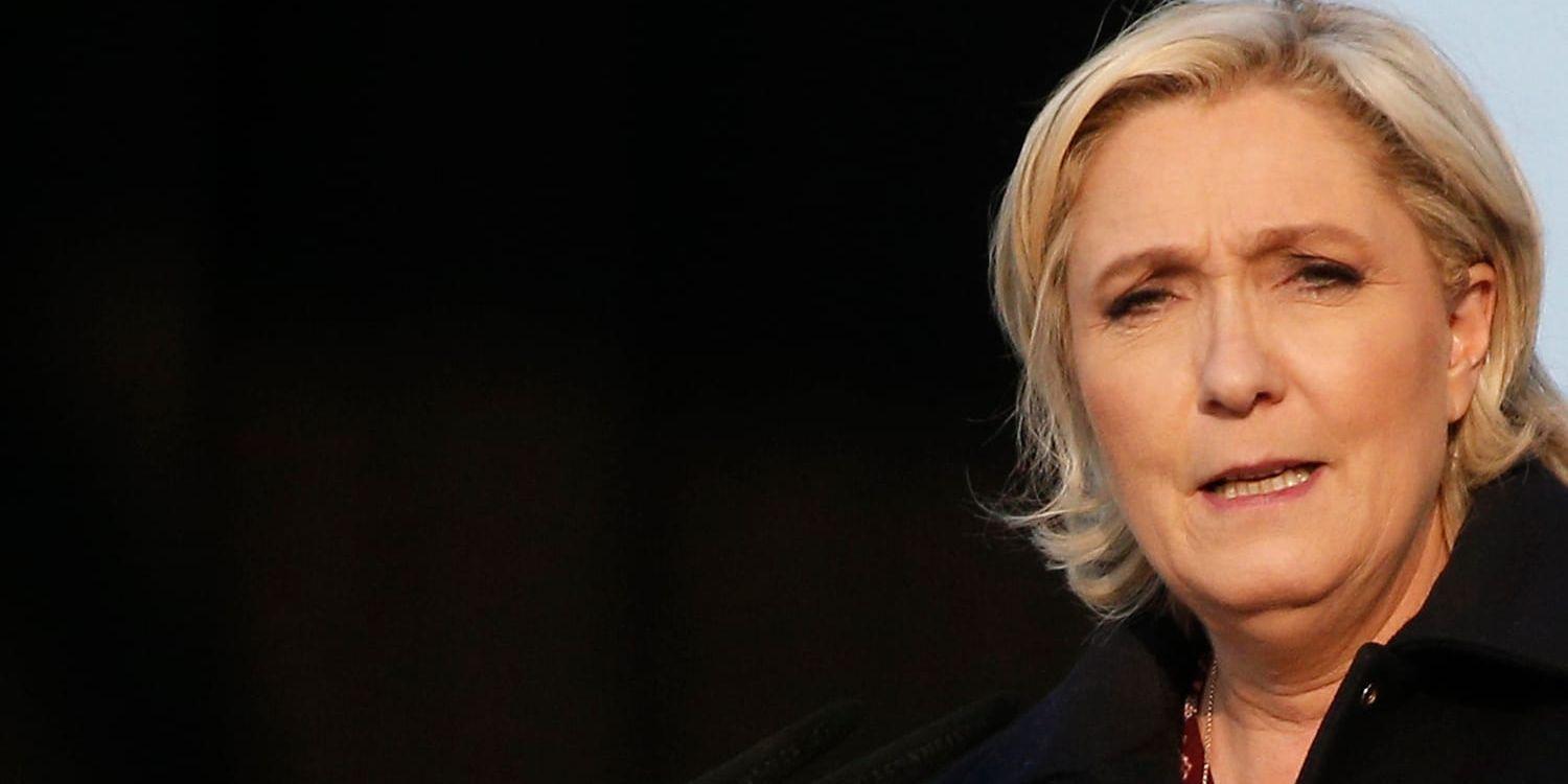 Marine Le Pen, ledare för det franska främlingsfientliga partiet Nationell samling. Arkivbild. '