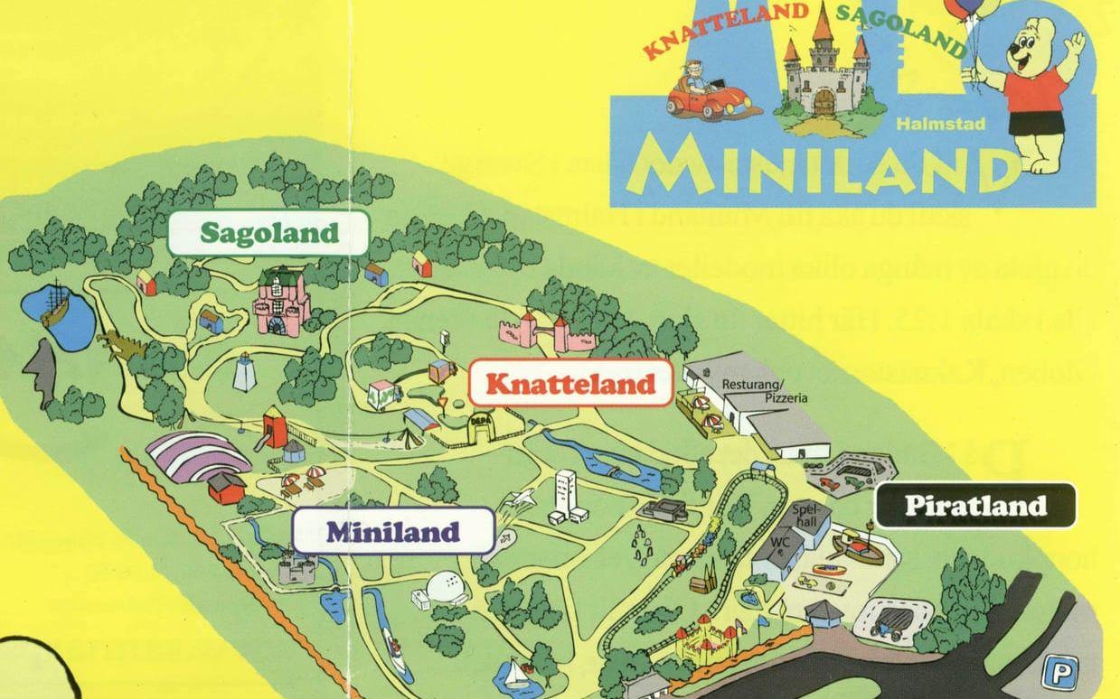 Parkkarta från 2000-talets början, året innan Micke&Micke sålde till Axels tivoli.