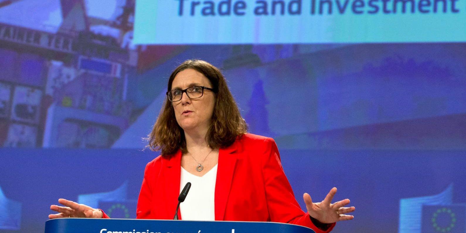 EU:s handelskommissionär Cecilia Malmström. Arkivfoto.