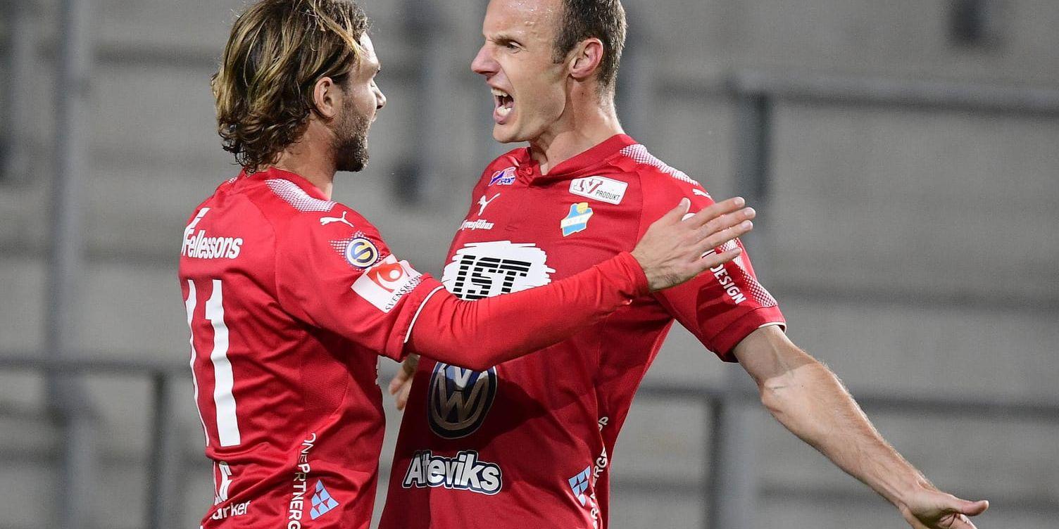 Dragan Kapcevic firar ett mål under säsongen. Mot Landskrona gjorde han två. Arkivbild.