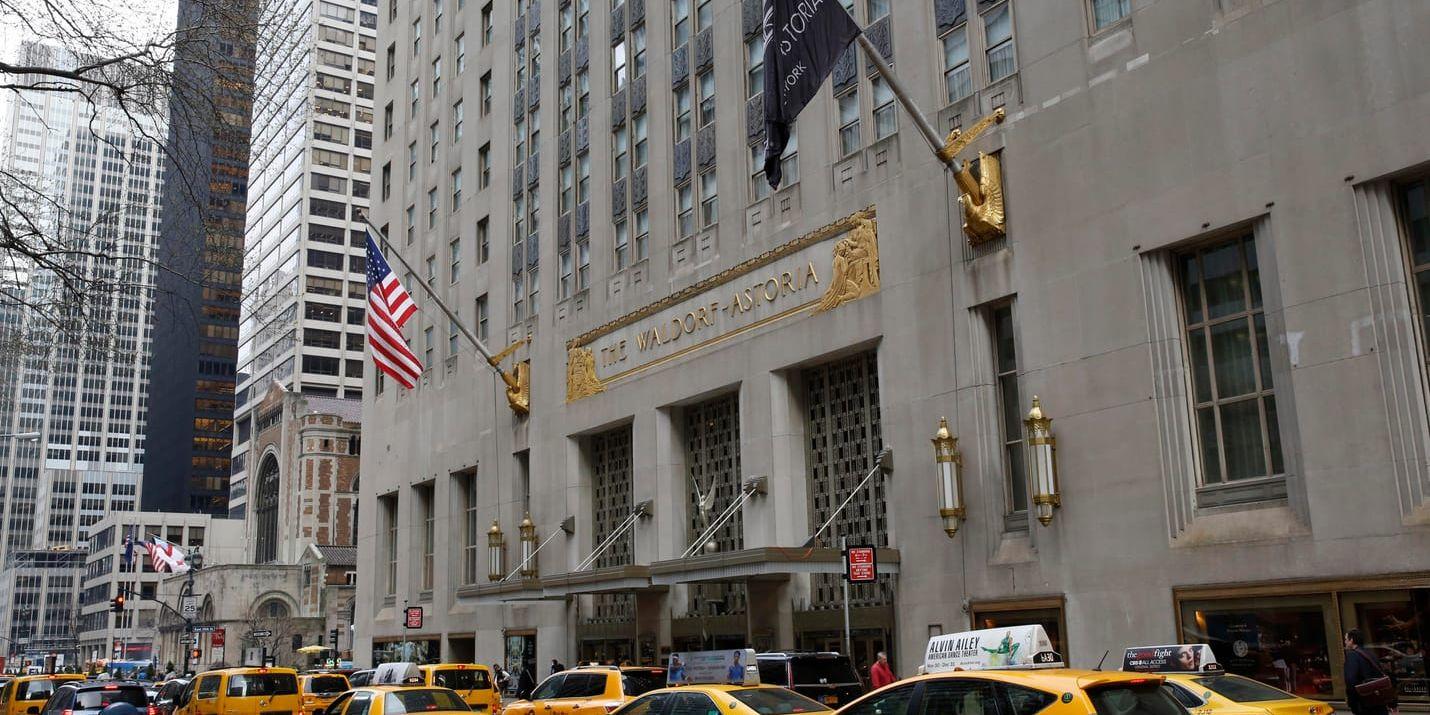 Anbang Insurance Group äger bland annat det anrika Waldorf Astoria-hotellet i New York. Arkivbild.