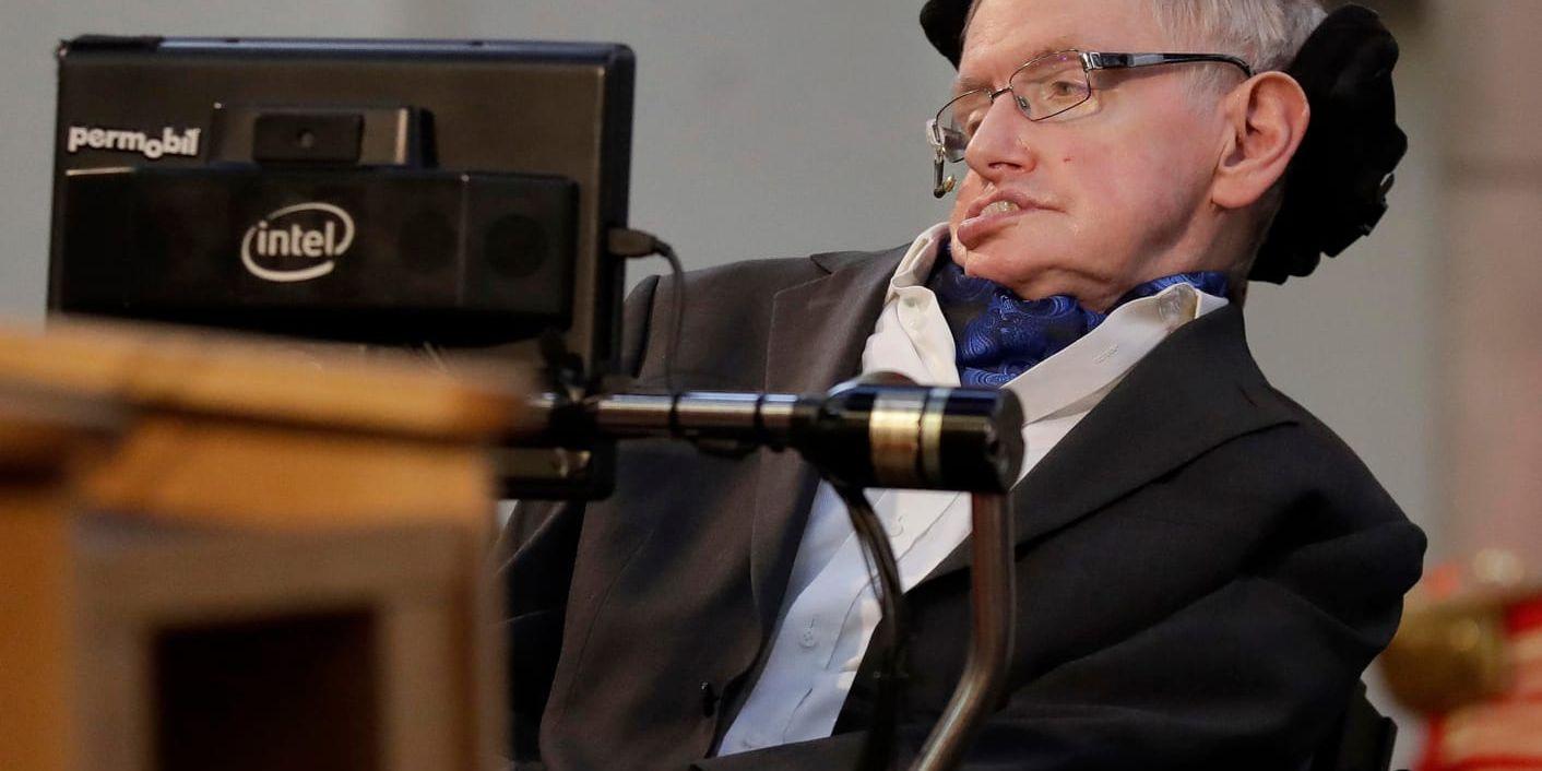 Stephen Hawkings aska placeras i Westminster Abbey. Arkivbild.
