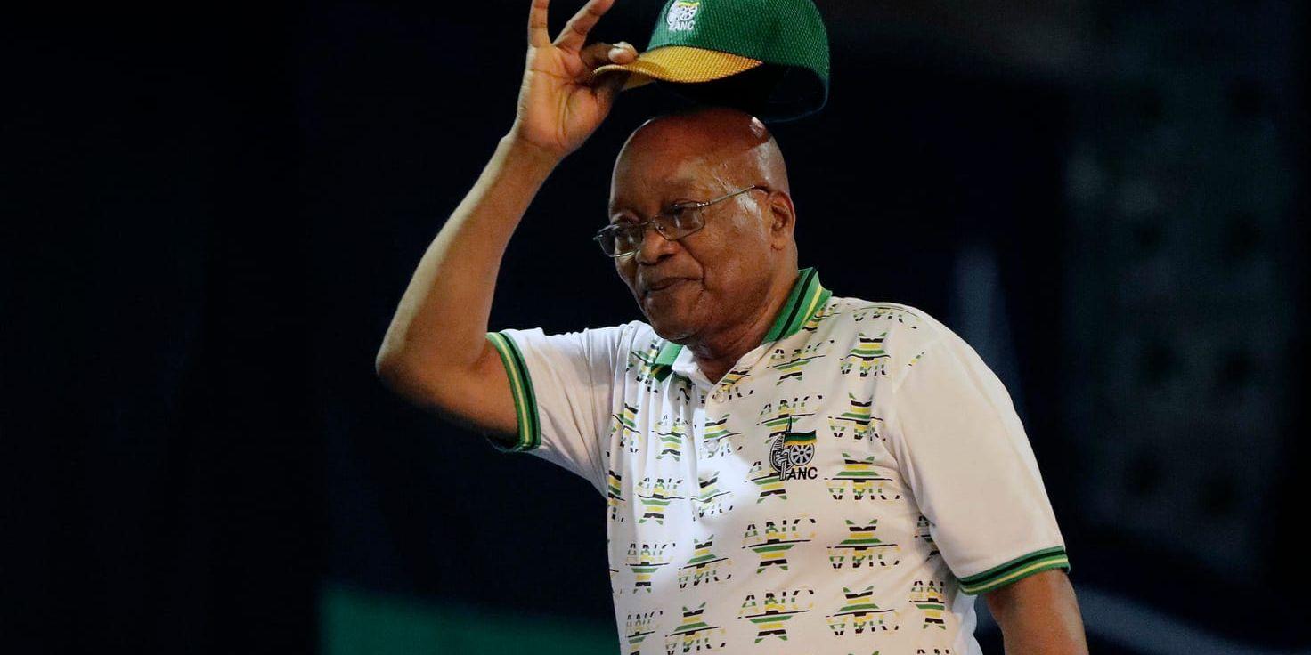 Jacob Zuma vid partikongressen nyligen, då Cyril Ramaphosa valdes till hans efterträdare som partiledare. Presidentposten behåller dock Zuma tills vidare.