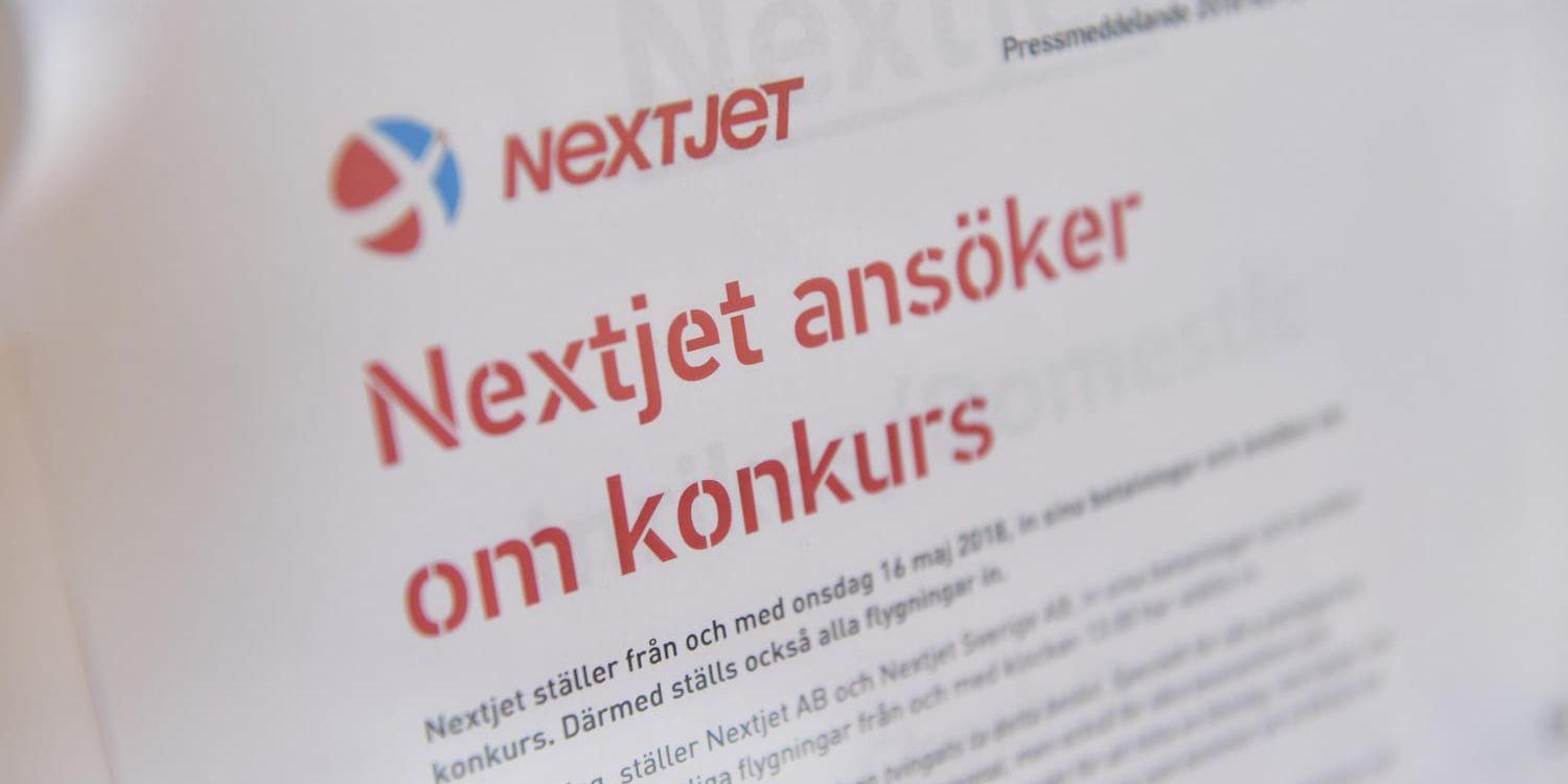 Flygbolaget Nextjet ansöker om konkurs och ställer in alla flygningar.