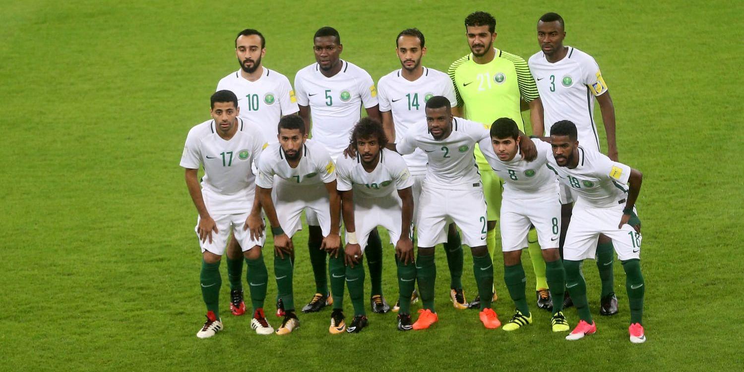 De saudiarabiska landslagsspelarna i fotboll lånas ut i grupp till Spanien. Arkivbild.