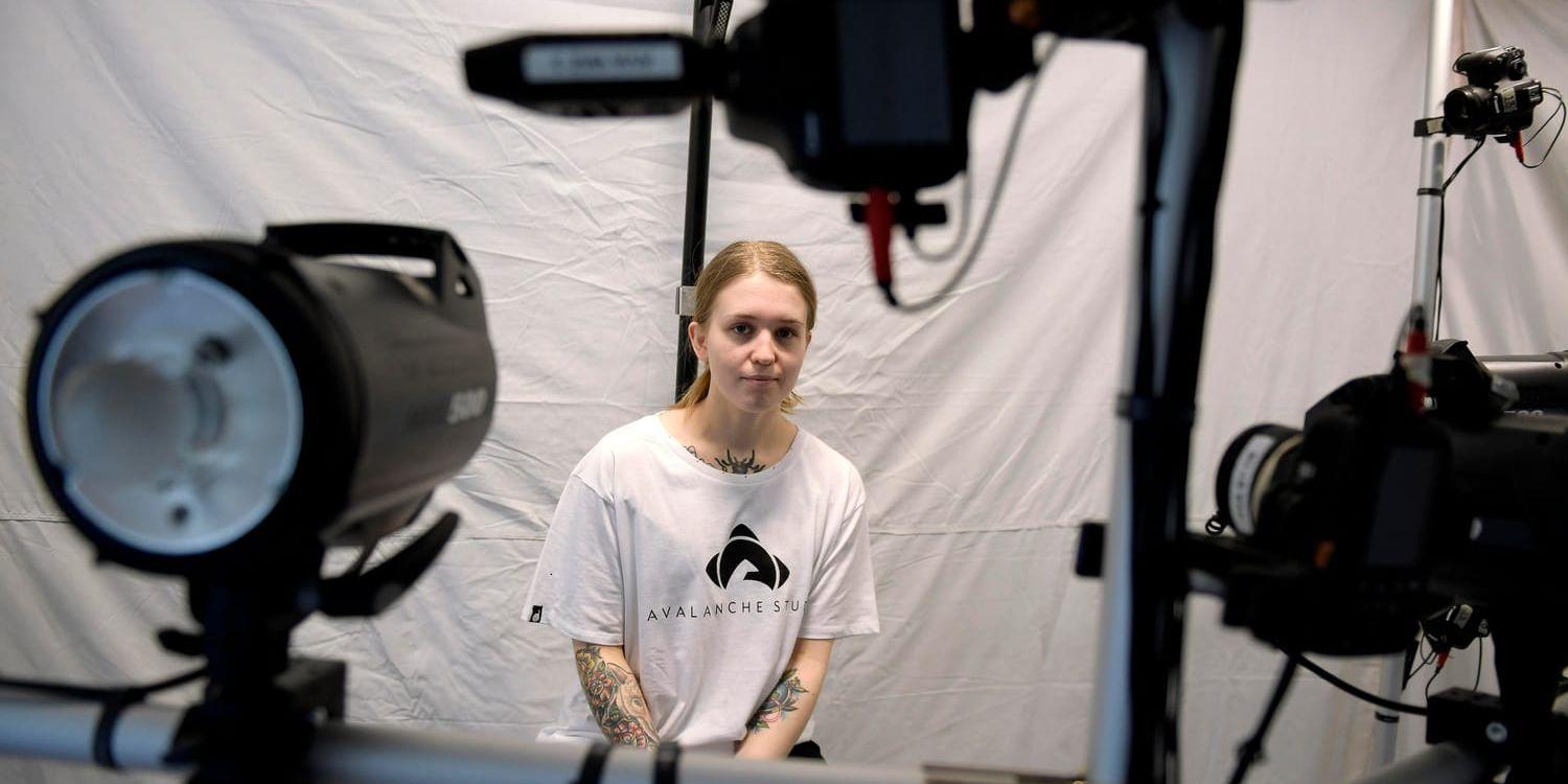 Frida Persson, 21 år, är en av 24 unga sökande som lånat ut sitt ansikte till Avalanche studios kommande, än så länge väldigt hemlighetsfulla, spel.
