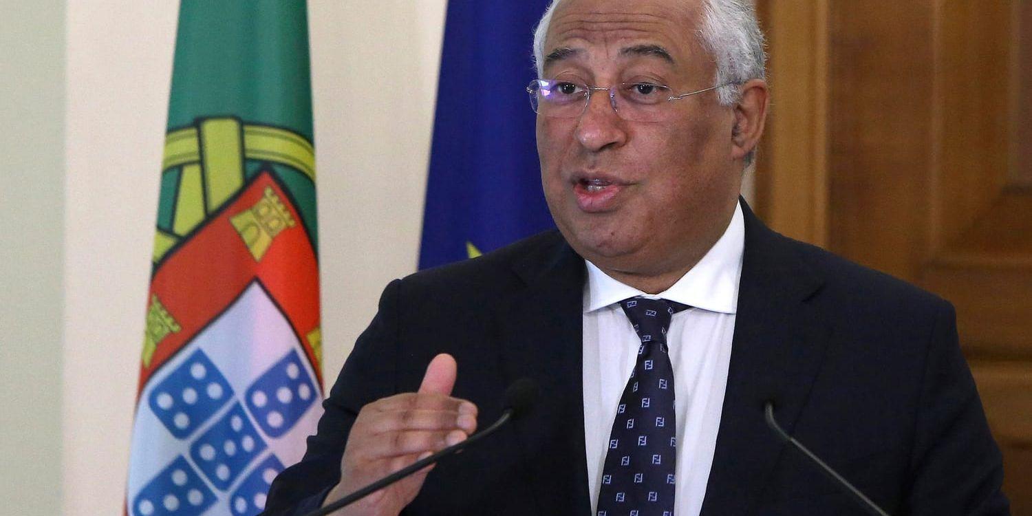 Portugals regering, med premiärminister Antonio Costa, klarar i princip sitt tillväxtmål för 2019 enligt den ekonomiska samarbetsorganisationen OECD. Arkivbild.