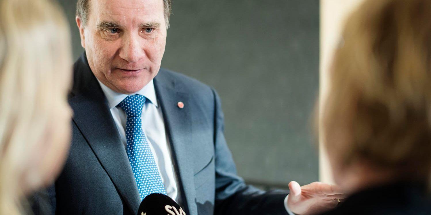 Statsminister Stefan Löfven fick frågor om assistans under ett besök i Västerbotten.