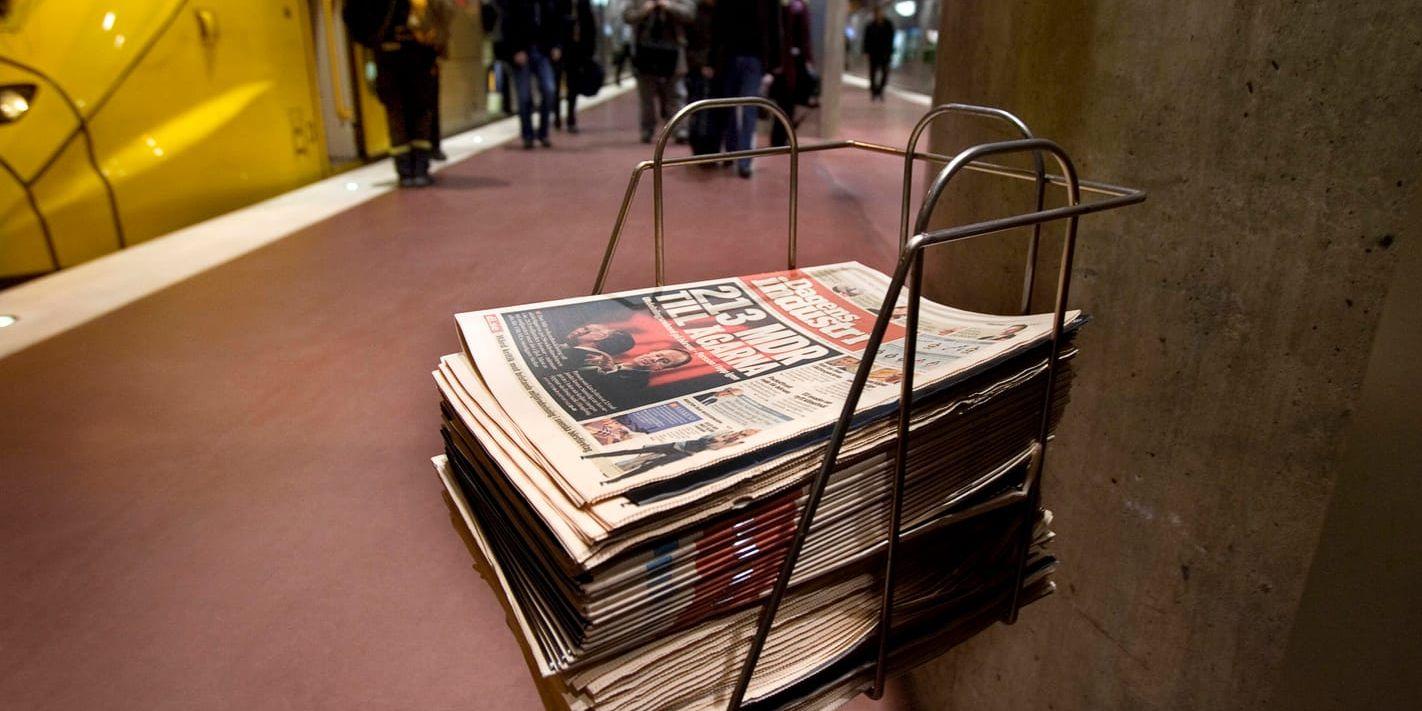 Mediekoncernen Bonnier, med tidningar som Dagens industri i sitt ställ, stöper om sin magasinsverksamhet. Arkivbild.