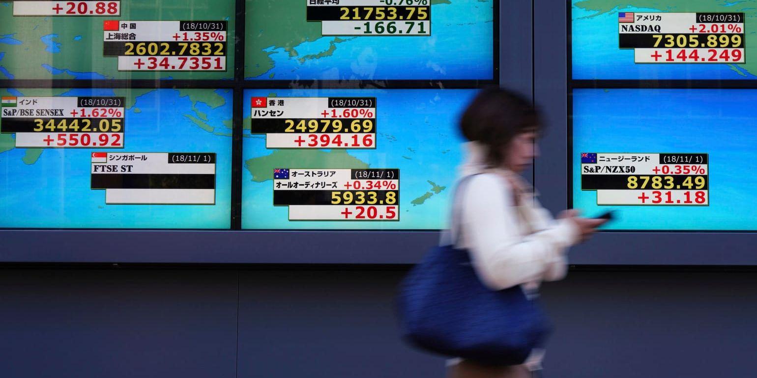 Tokyobörsen återhämtade sig från det inledande kraftiga fallet. Arkivbild.