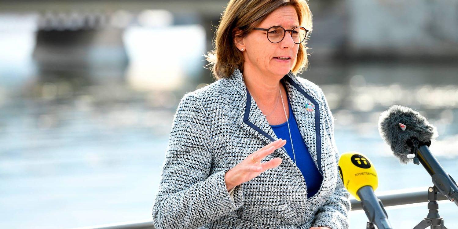Isabella Lövin (MP), minister för internationellt utvecklingssamarbete och klimat. Arkivbild.