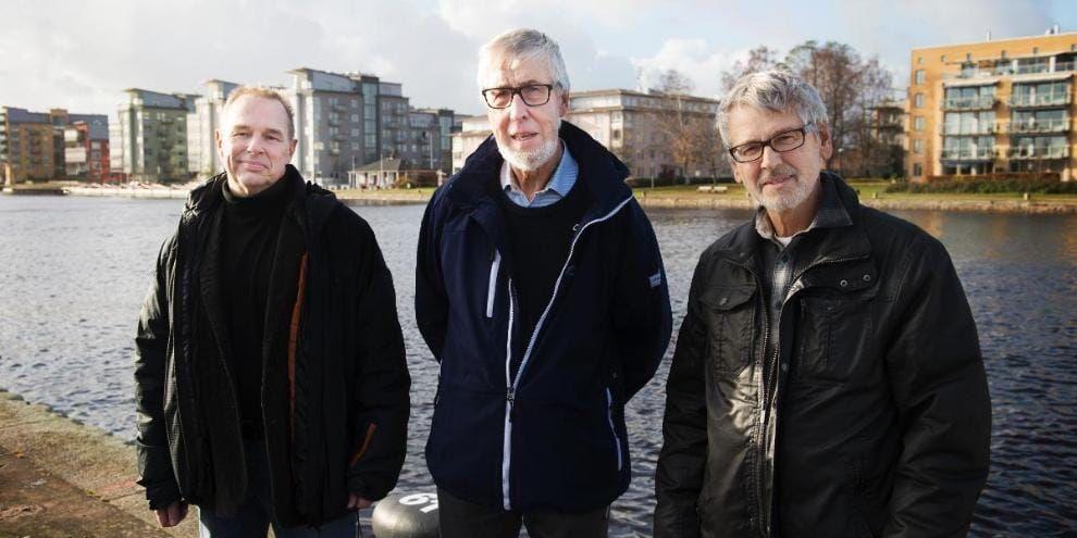 Aktion för klimatet. Torbjörn Johansson, Bertil Nilsson och Bruno Toftgård vill att Halmstads kommun tar mer höjd för framtida stormar.