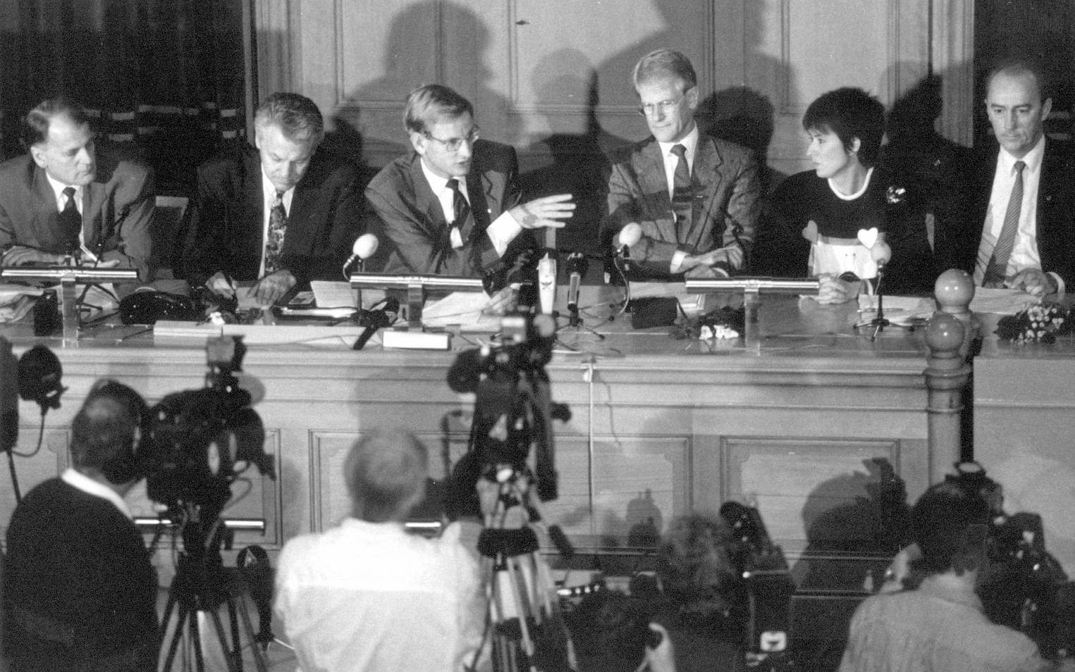 Carl Bildt var statsminister under tiden då Ny demokrati satt i riksdagen.