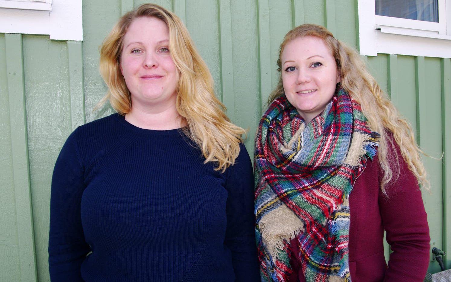 Hylte kommuns näringslivsutvecklare Fanny Pettersson och Emma Vari, studie- och yrkesvägledare på Örnaskolan. Bild: Isabel Bark