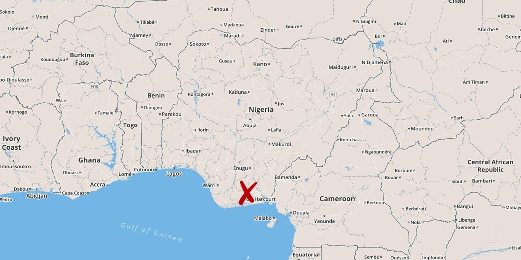 Olyckan inträffade i staden Aba i sydöstra Nigeria.
