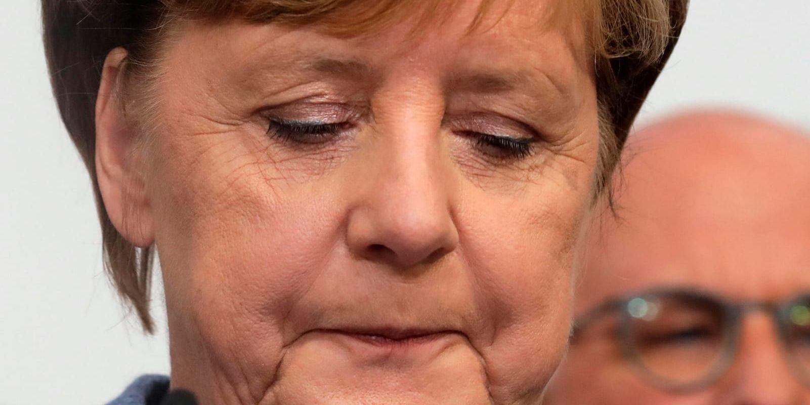 Angela Merkel väntas fortsätta som tysk förbundskansler, trots bakslaget i valet. Arkivbild.