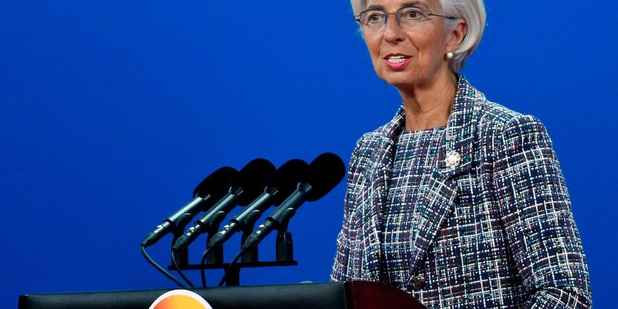 Christine Lagarde, chef för Internationella valutafonden (IMF). Arkivbild.