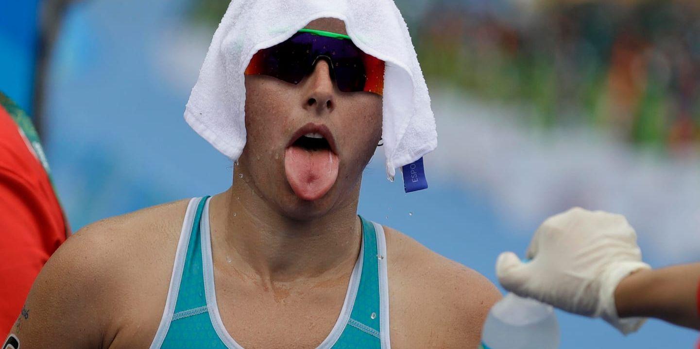 Australiska triathleten Erin Densham under OS i Rio de Janeiro 2016.