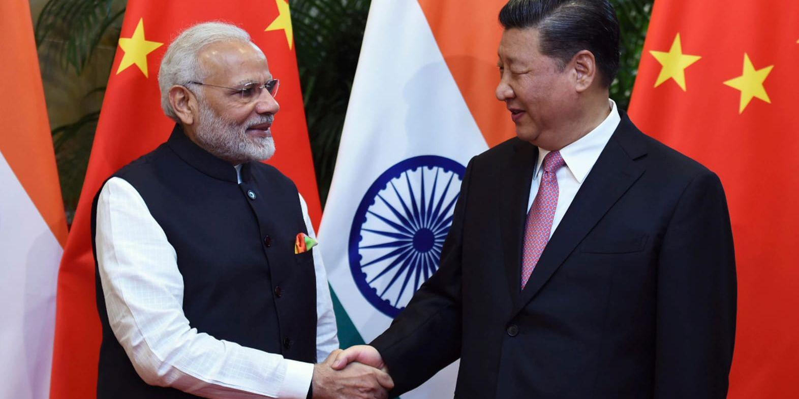 Narendra Modi och Xi Jinping.