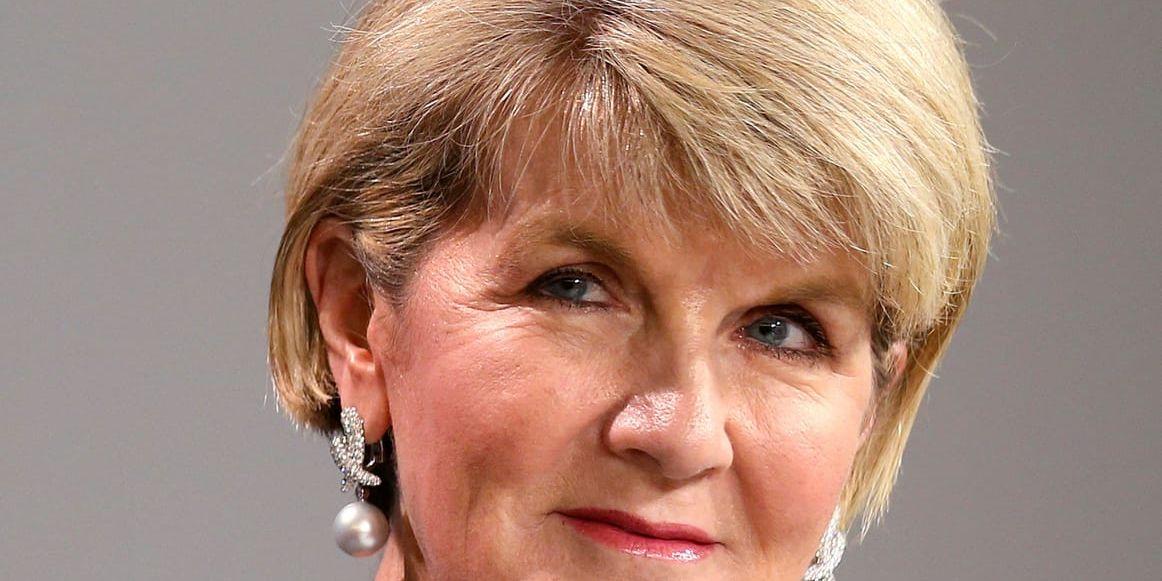 Australiens utrikesminister Julie Bishop avgår. Arkivbild.
