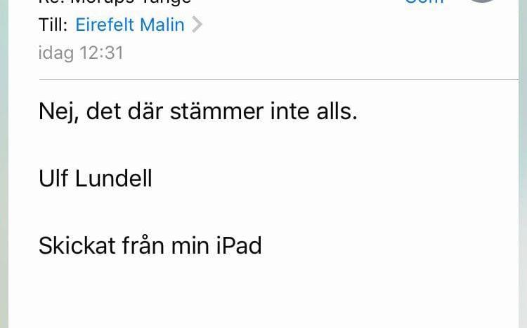 Ulf Lundell svarar i ett mail  att han inte skrev Öppna landskap vid Morups tånge.