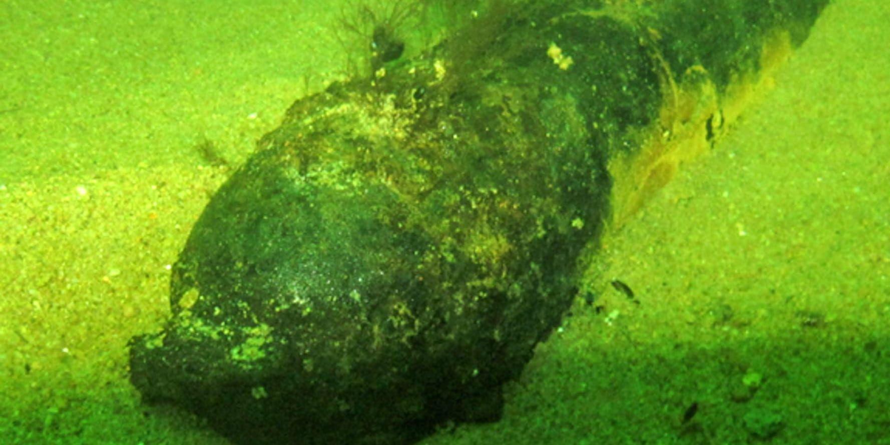 En av granaterna som hittades utanför Ronneby hamn var skarp.
