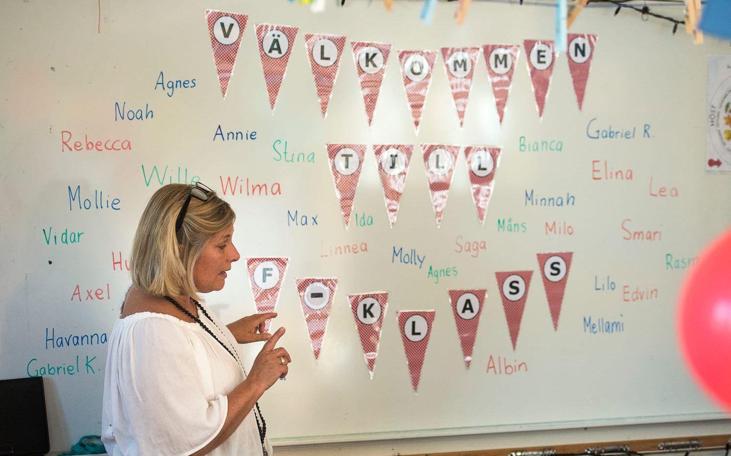Mjukstart. Madde Åberg, lärare i F-klass, utlovade en mjukstart för alla sina nya elever.
