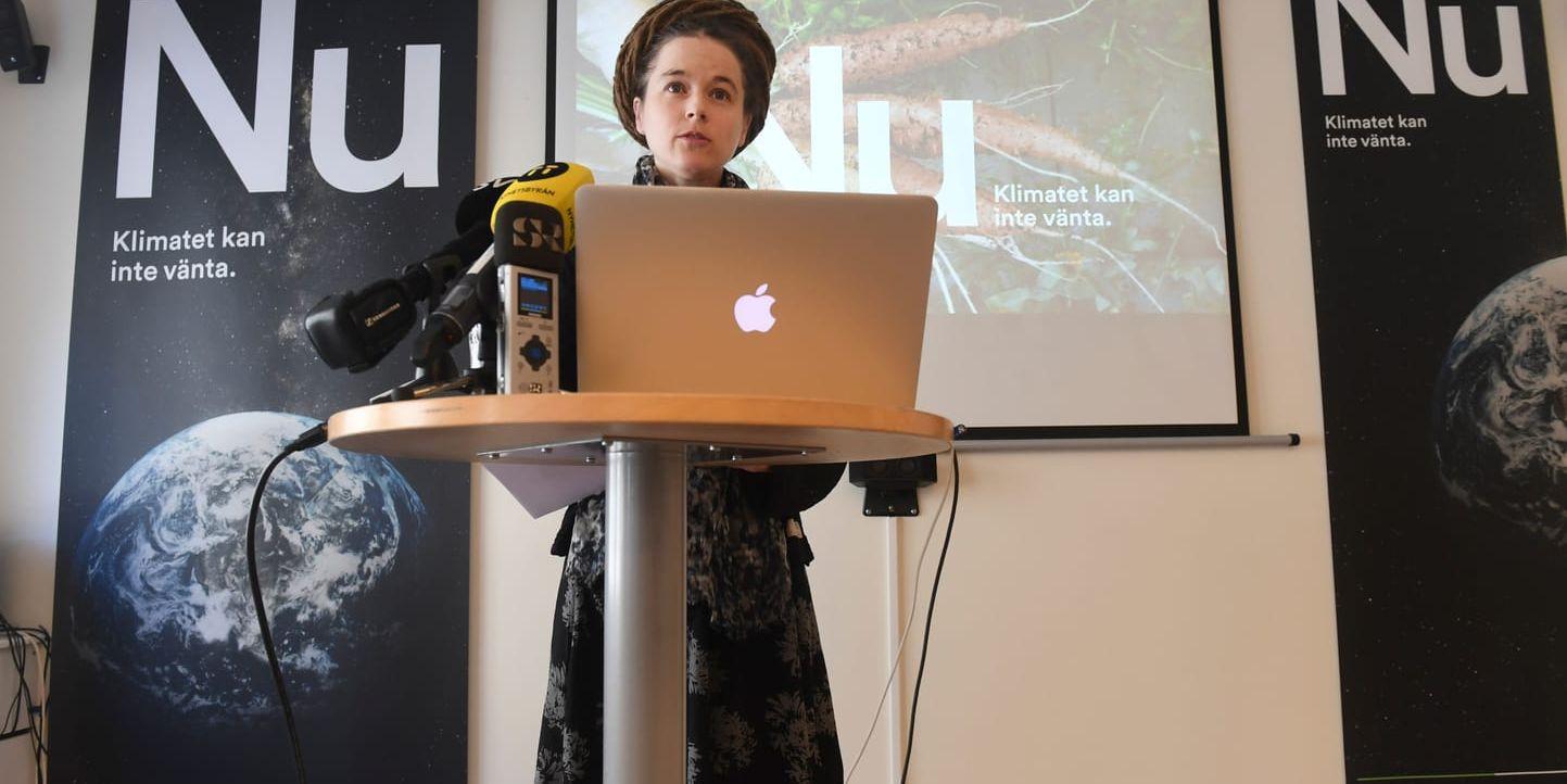 Klimatvänner. Miljöpartiets partisekreterare Amanda Lind presenterar partiets valstrategi.