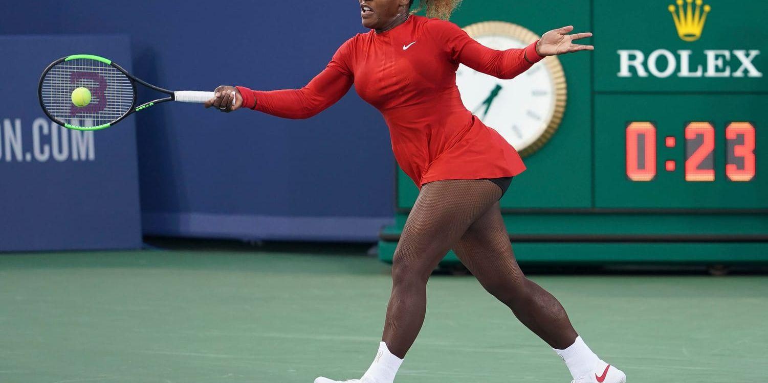 Serena Williams, USA, besegrade Daria Gavrilova, Australien, i den första omgången i Cincinnati Masters.