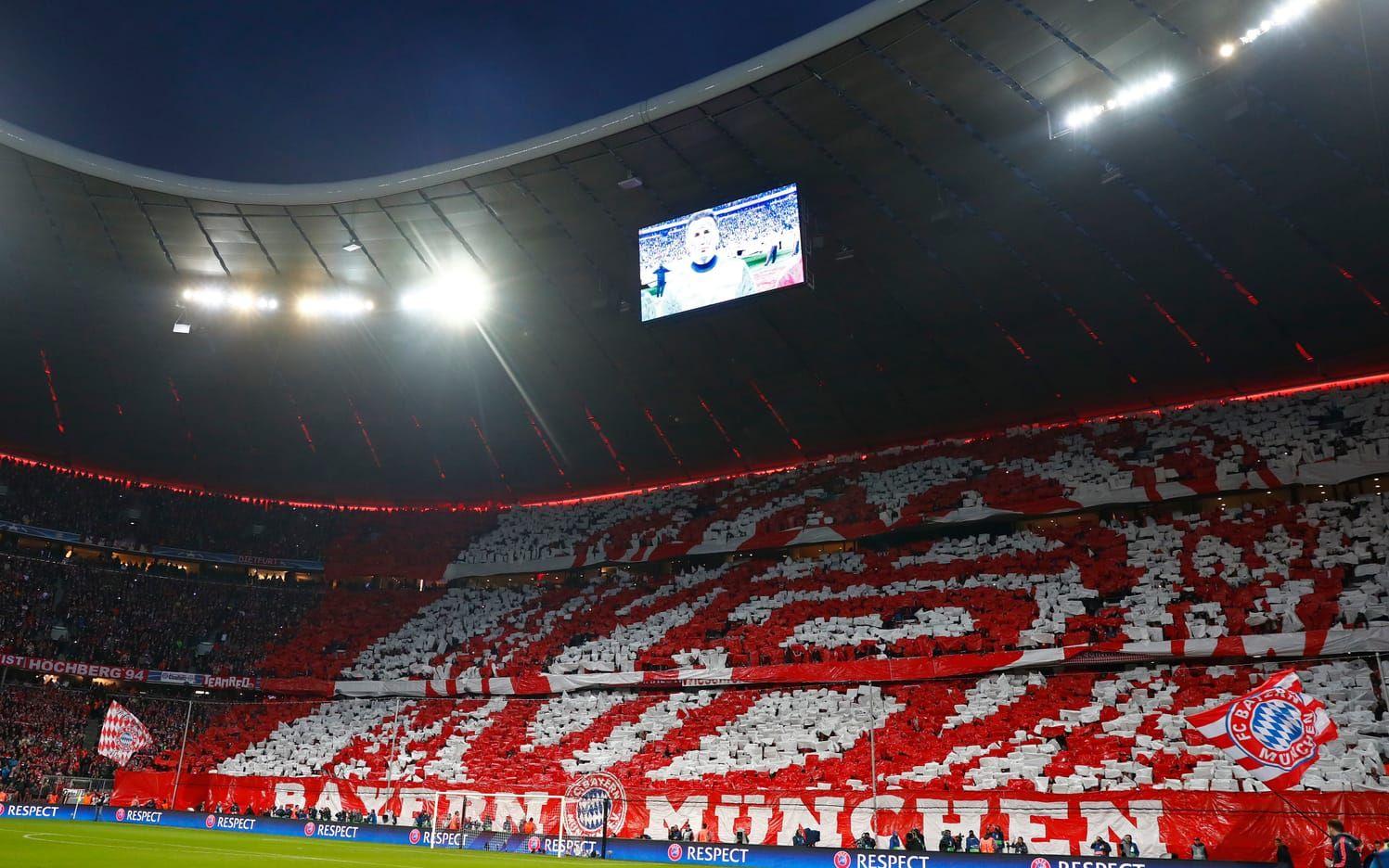 9. Bayern Münchens hemmaarena, Allianz Arena tar in 75 000 åskådare.