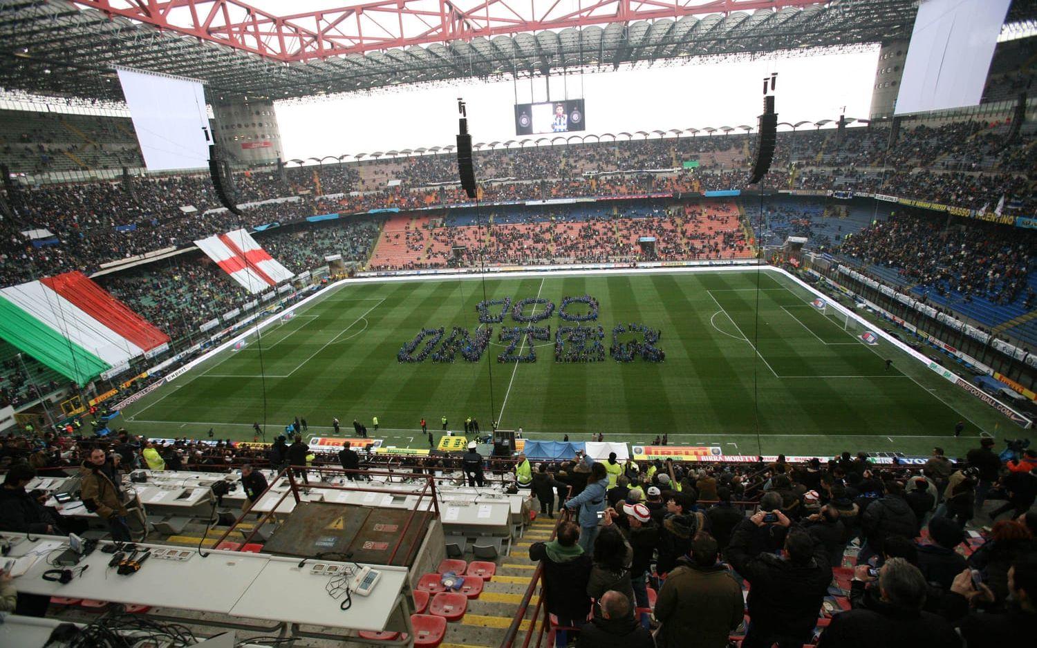 5. Milan och Inters hemmaplan, San Siro slår sig in som femma med sina 81 277 åskådare.