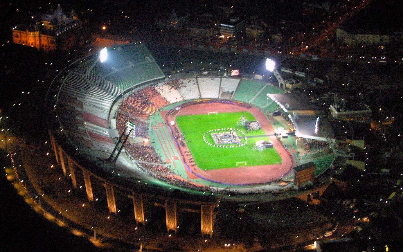 27. Ferenc Puskas Arena i Ungern där landslaget hör hemma tar 56 000.