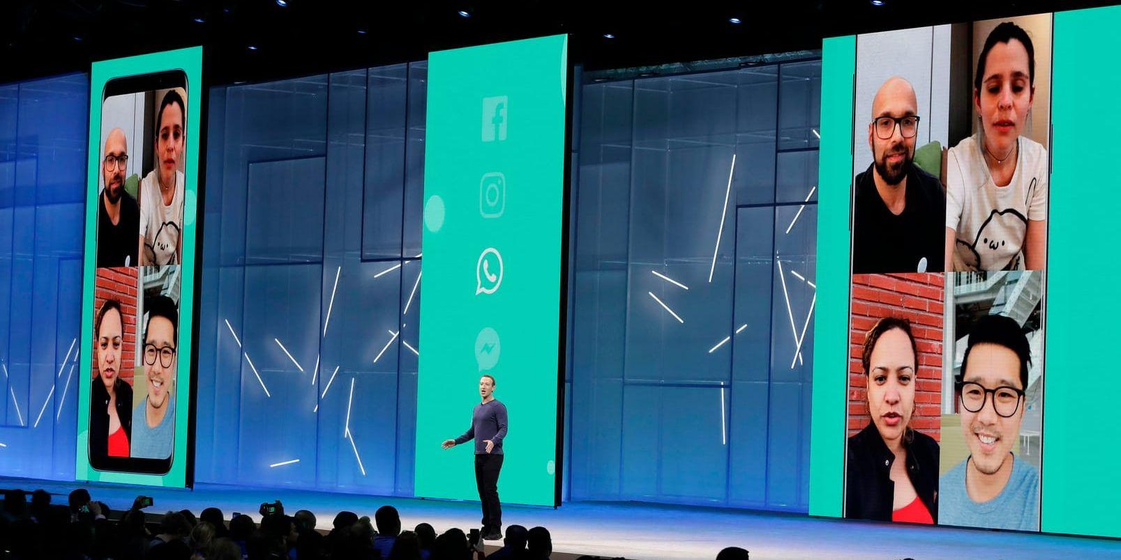 Mark Zuckerberg lade fram olika nyheter i sitt tal som inledde utvecklarkonferensen F8.