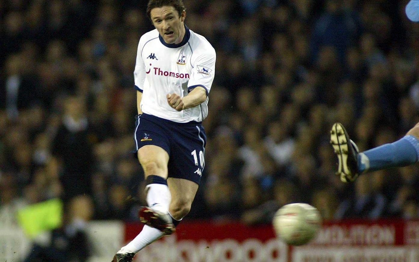 <strong>8. Tottenham-Manchester City i FA-cupen 2004.</strong> Robbie Keane (bilden) gjorde ett av målen när Spurs gick fram till en 3–0-ledning i den första halvleken. Foto: Bildbyrån
