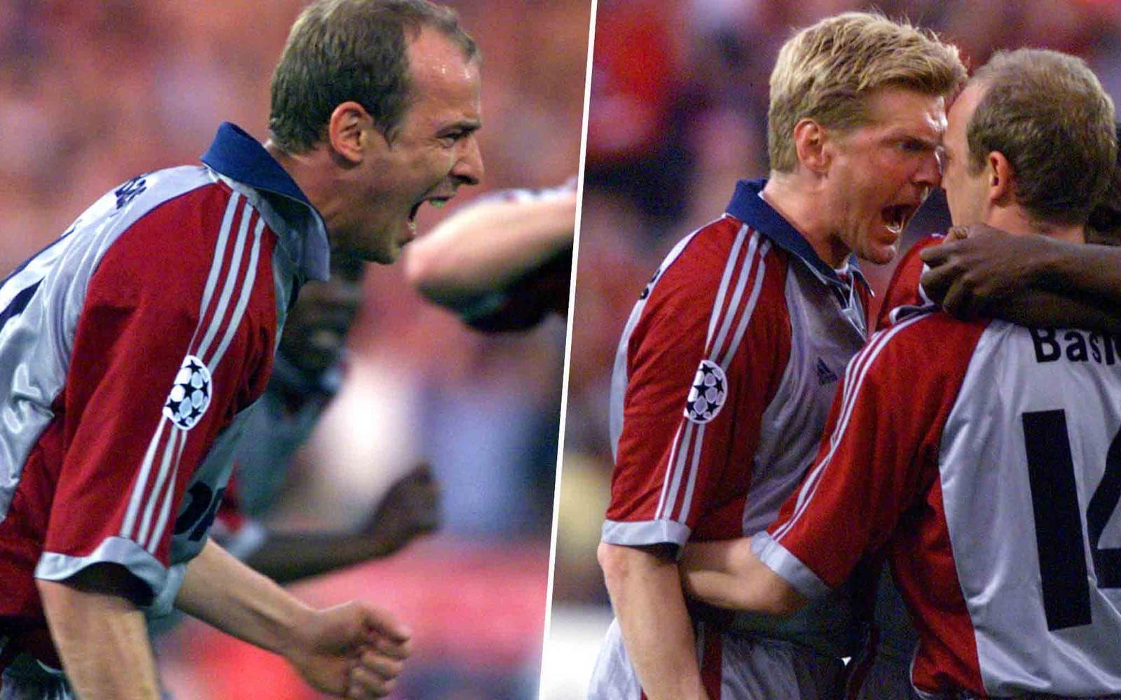 <strong>9. Finalen i Champions League säsongen 1998-1999 i Barcelona.</strong> Bayern München var förhandsfavorit mot Manchester United, och tyskarna fick en smakstart på matchen. Mario Basler gjorde 1–0 redan i den sjätte minuten och skapade sedan en rad kvalificerade målchanser. Men Peter Schmeichel såg till att engelsmännen bara låg under med ett mål i slutet av matchen. Foto: TT