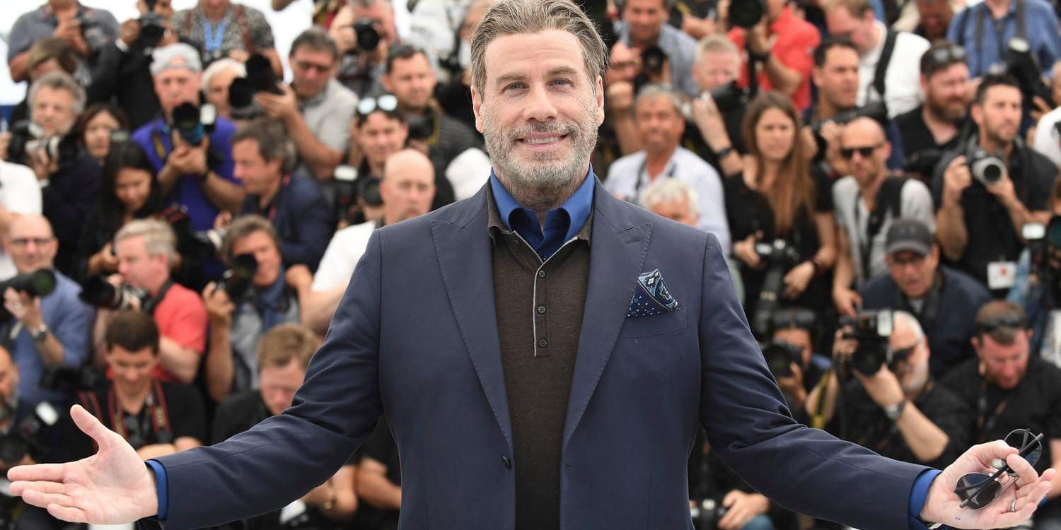 Skådespelaren John Travolta på röda matten under årets Cannesfestival.