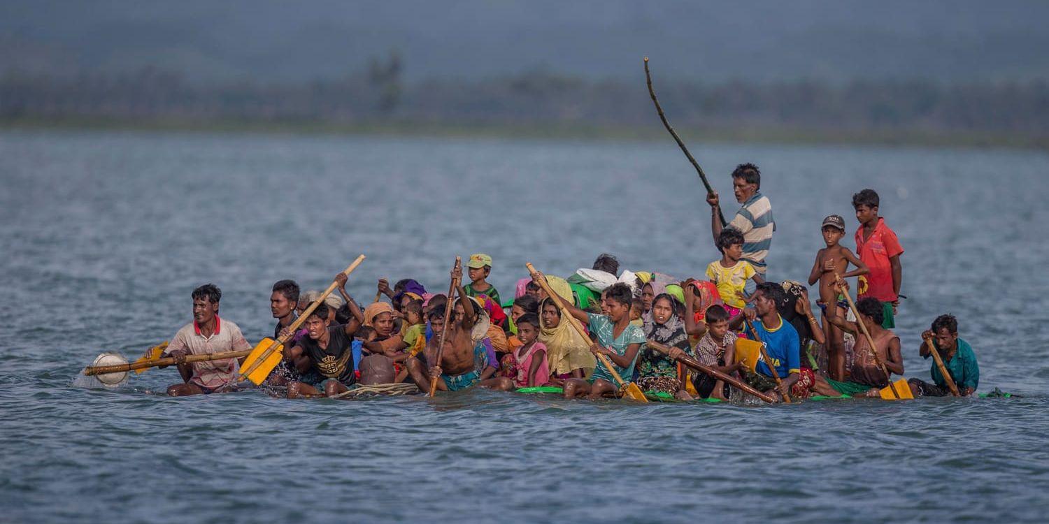 Rohingyer på flykt till Bangladesh. Arkivbild.
