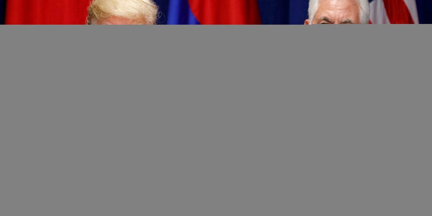 Rex Tillerson och Donald Trump. Arkivbild.