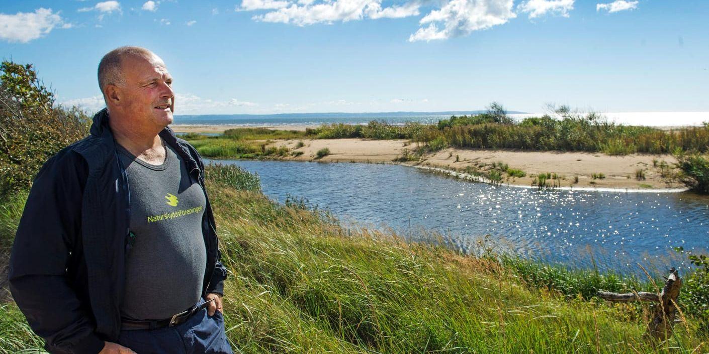 Gullbrannareservatet. Stefan Andersson, Naturskyddsföreningen, är med på stranddagen och berättar om nyttan av sand för mångfalden.