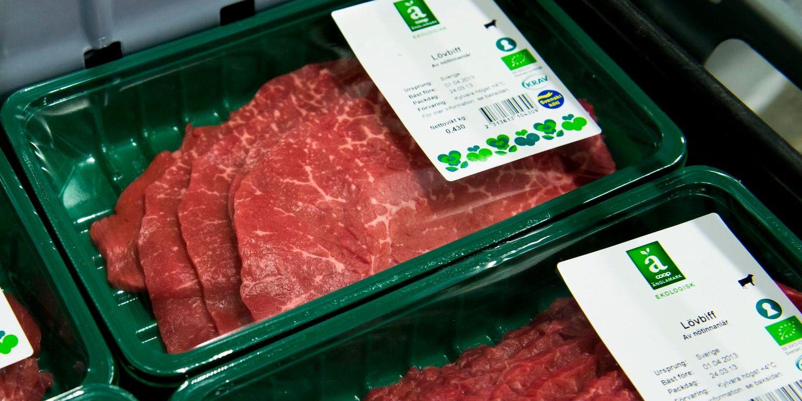 Andelen svenskt kött av den totala köttförbrukningen ökar. Arkivbild.