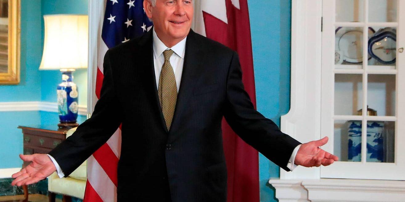 Utrikesminister Rex Tillerson under ett möte i Washington på onsdagen.