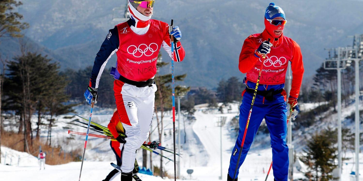 Martin Johnsrud Sundby och Didrik Tønseth förbereder sig för kommande OS-starter i Pyeongchang. Med sig i bagaget har den norska OS-truppen också över 6 000 doser astmamedicin.