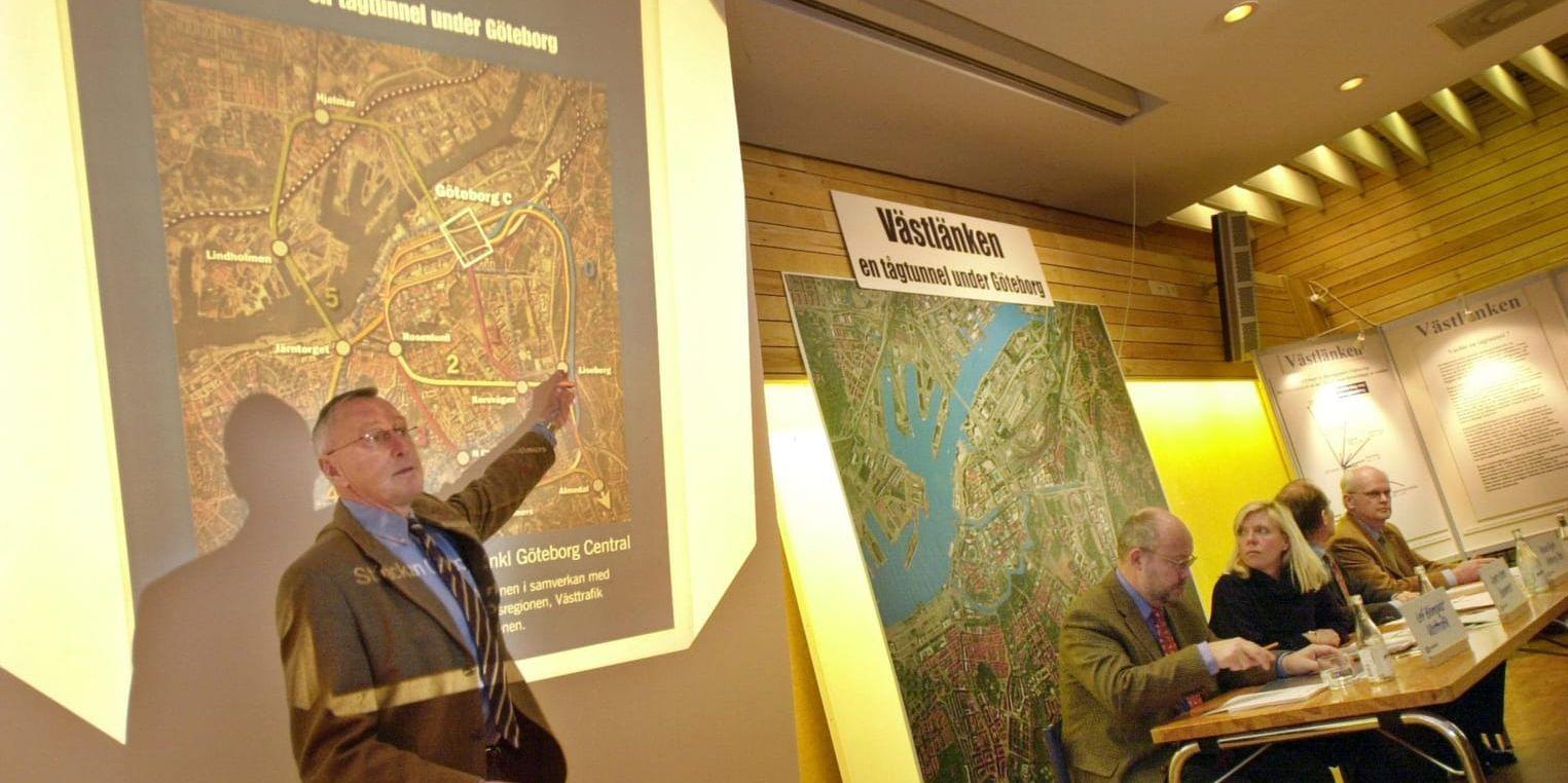 Redan 2002 presenterade Banverket en förstudie om Västlänken. Arkivbild.