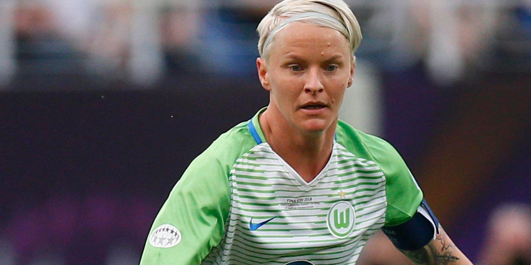 Nilla Fischer gjorde sitt första mål för säsongen när hon satte 3–0 i Wolfsburgs 5–0-seger borta mot Essen. Arkivbild.